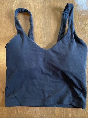 lululemon athletica align Black Tank Top Cropped Athletic Bra
